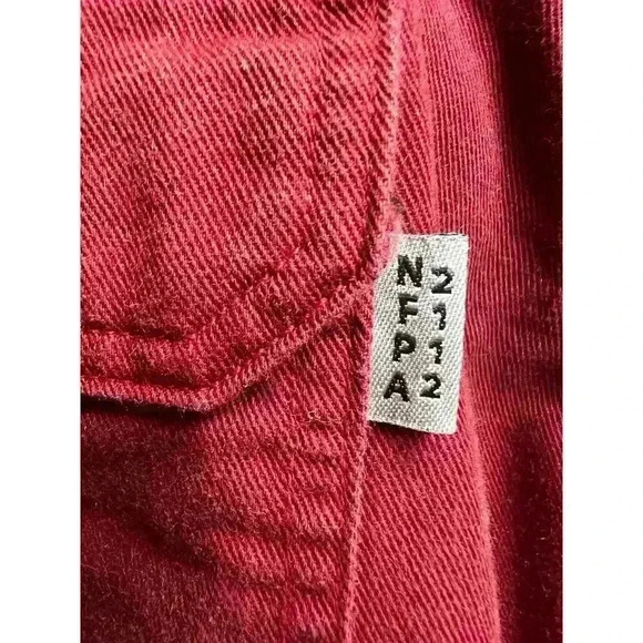 Carhartt Flame-Resistant Classic Twill Button Down Shirt Red 2XL - Picture 5 of 8